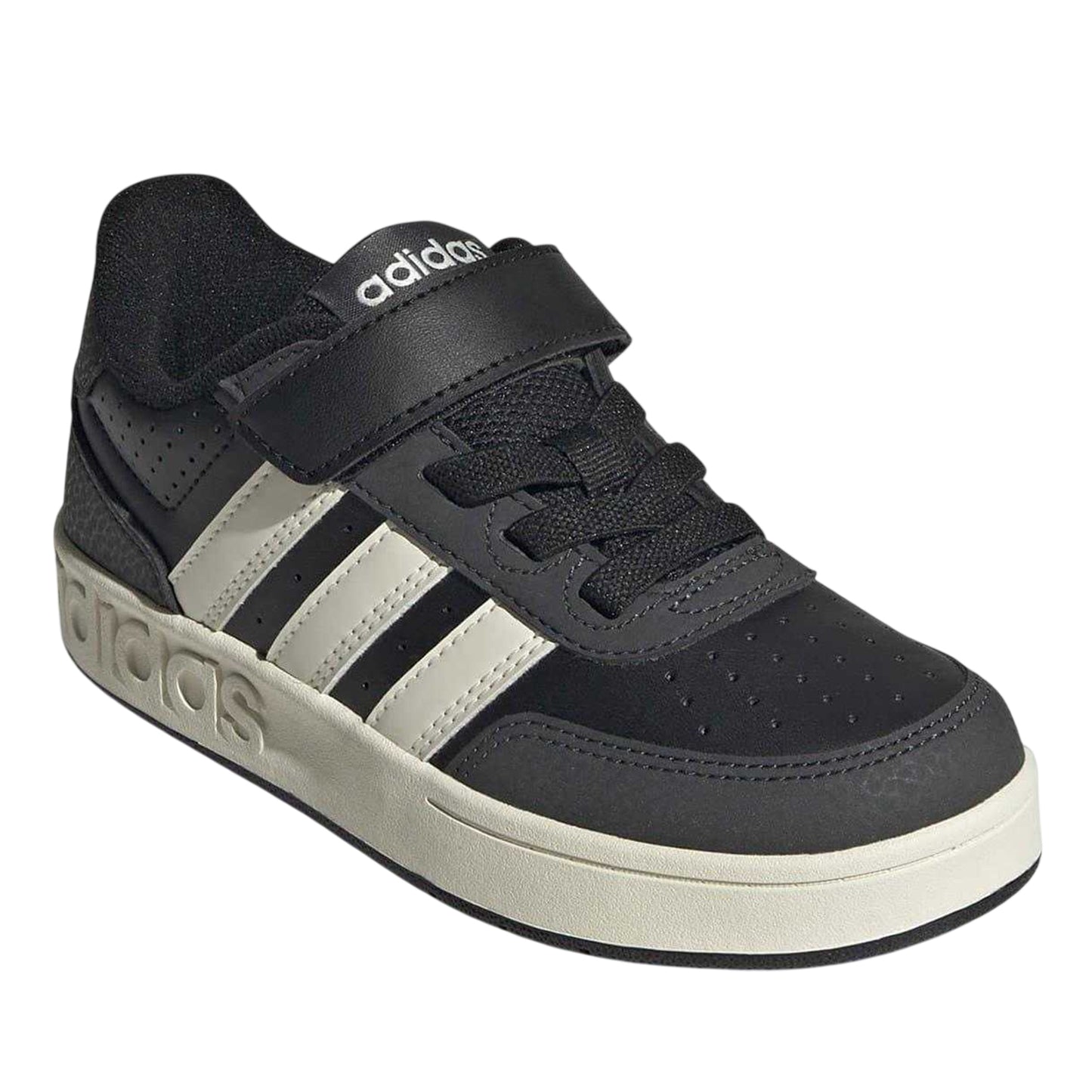 Black-White - Front - Adidas Childrens-Kids Breakbase Trainers