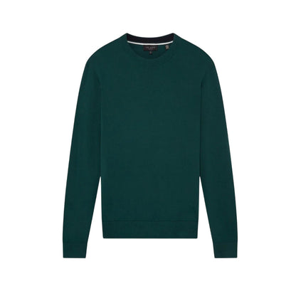 Green - Front - Ted Baker Mens Merino Wool Long-Sleeved Jumper