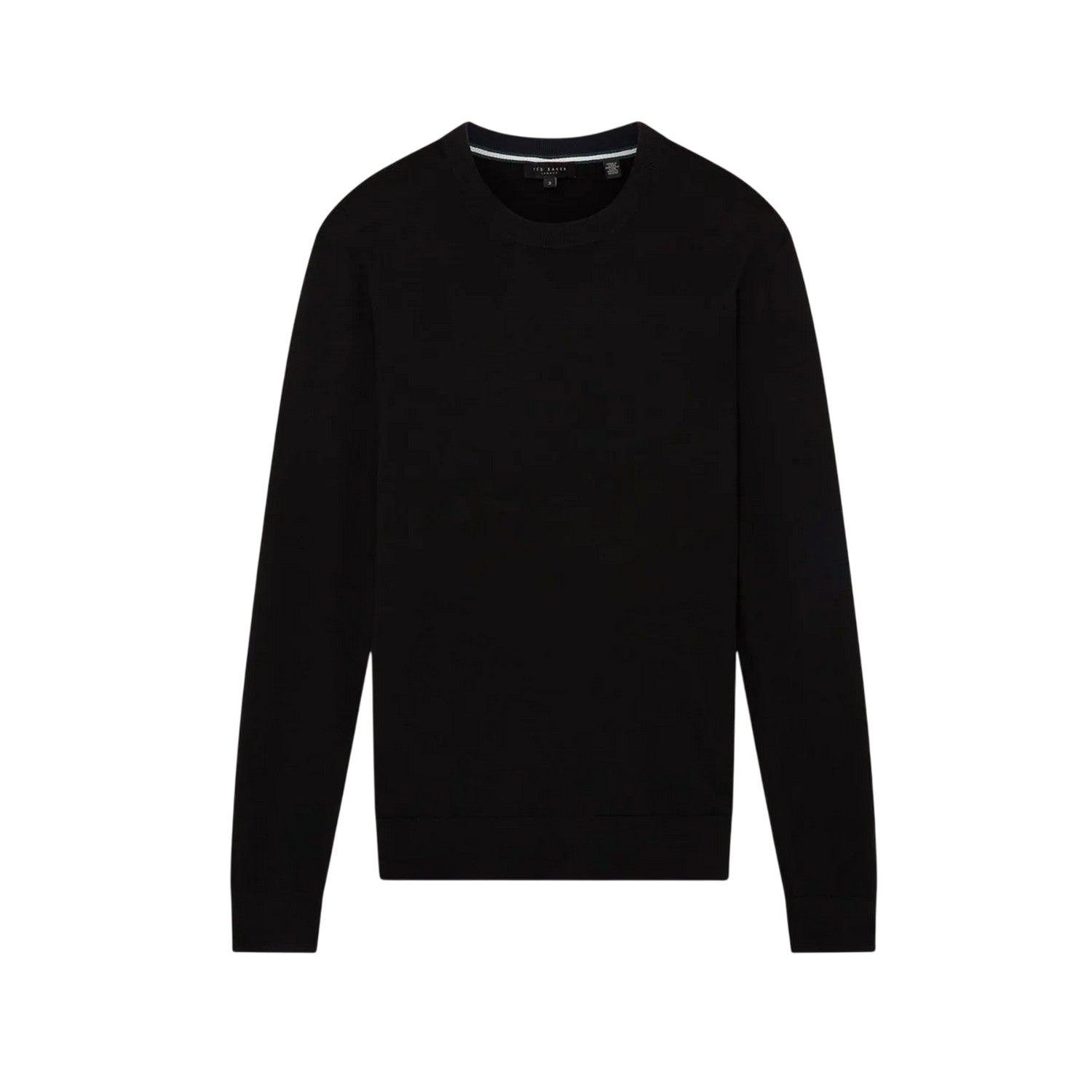 Black - Front - Ted Baker Mens Merino Wool Long-Sleeved Jumper