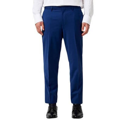 Blue - Side - Hugo Mens Hesten Slim Business Suit Trousers