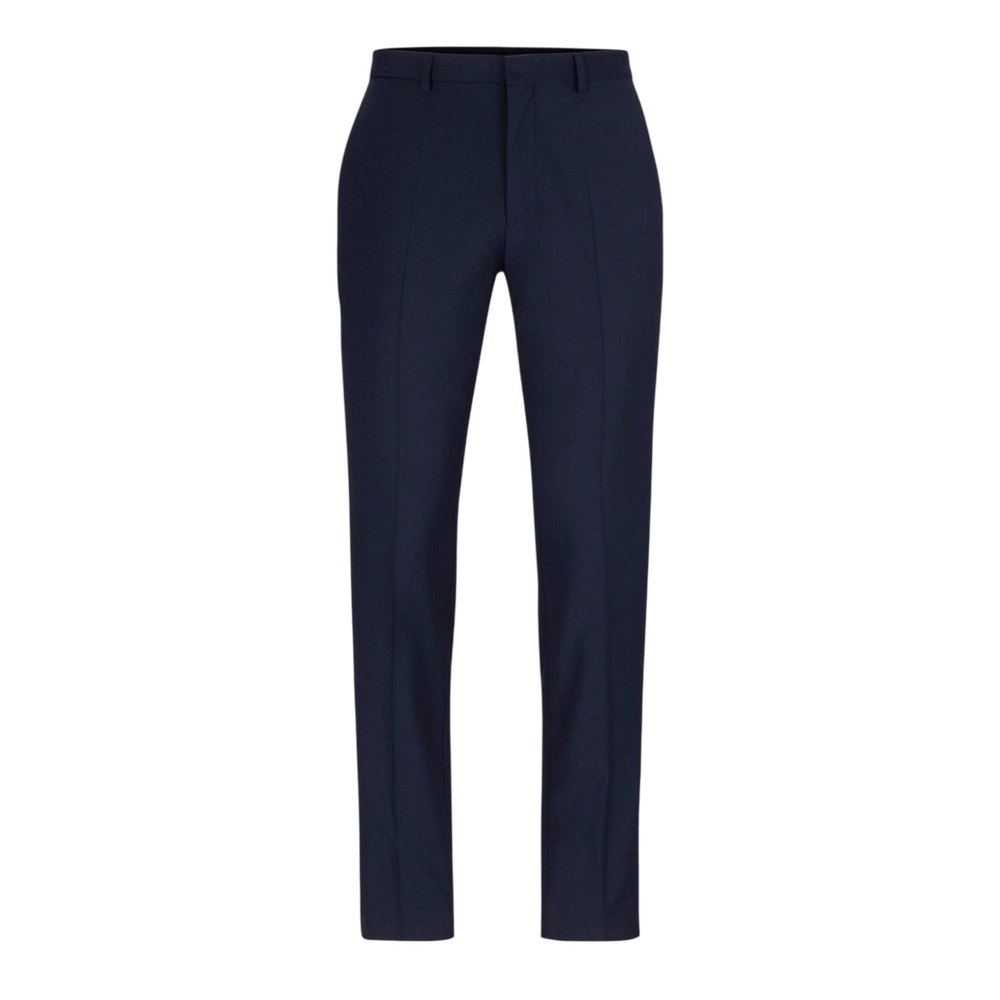 Dark Blue - Front - Hugo Mens Hesten Slim Business Suit Trousers