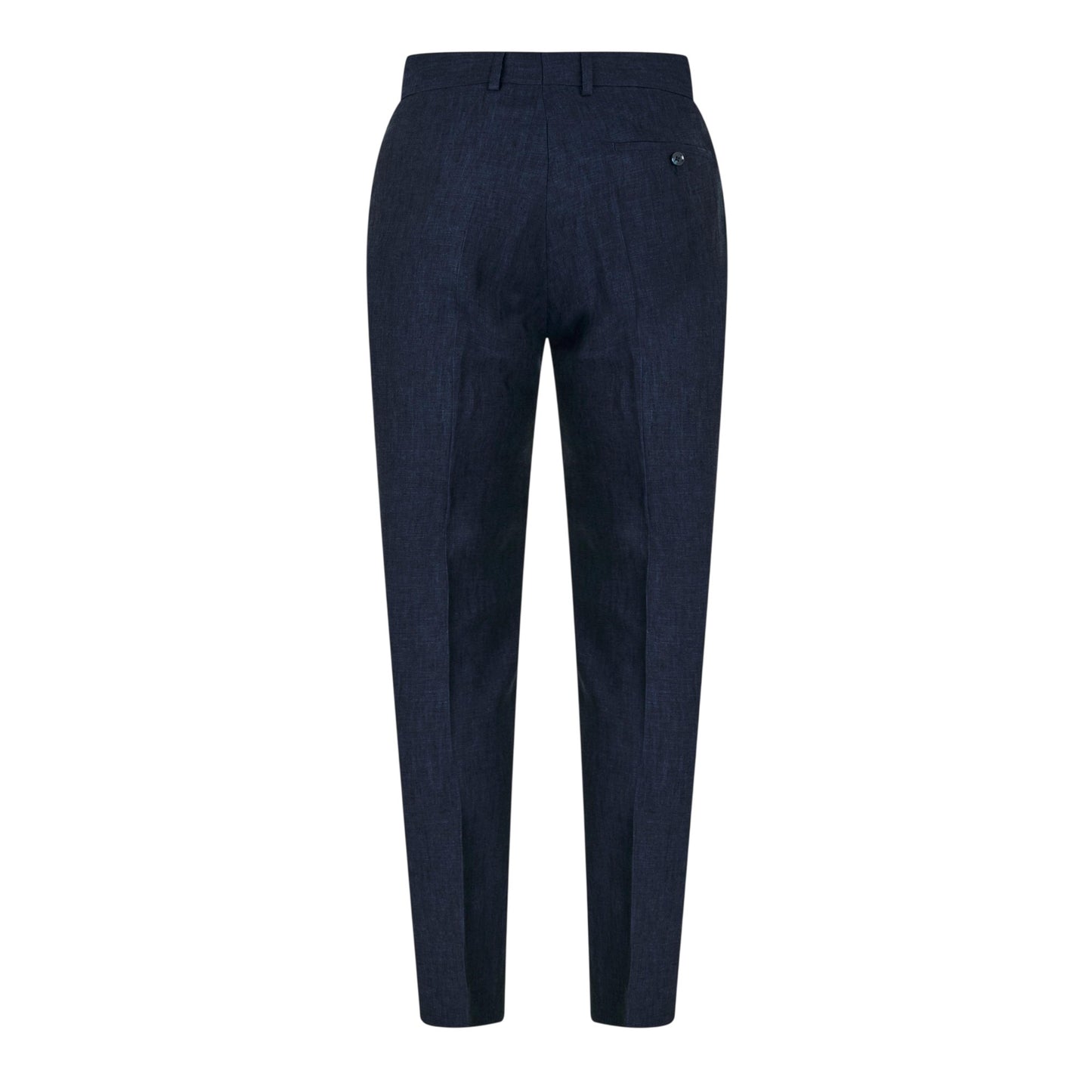 Navy - Back - Without Prejudice Mens Linen Slim Summer Trousers
