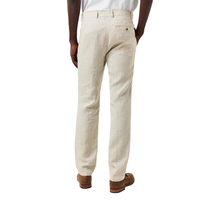 Oatmeal - Lifestyle - Without Prejudice Mens Linen Slim Summer Trousers