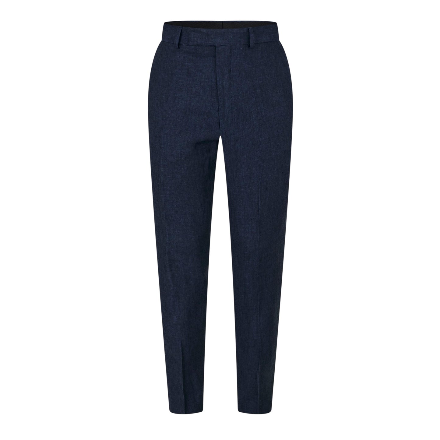 Navy - Front - Without Prejudice Mens Linen Slim Summer Trousers