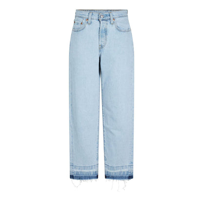 Flat Earth - Front - Levis Womens-Ladies 501 Straight Leg Ankle Grazer Jeans