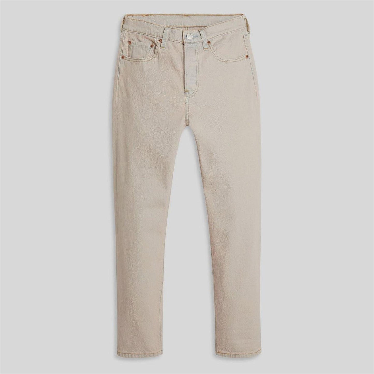 Candyfloss - Front - Levis Womens-Ladies 501 Straight Leg Ankle Grazer Jeans