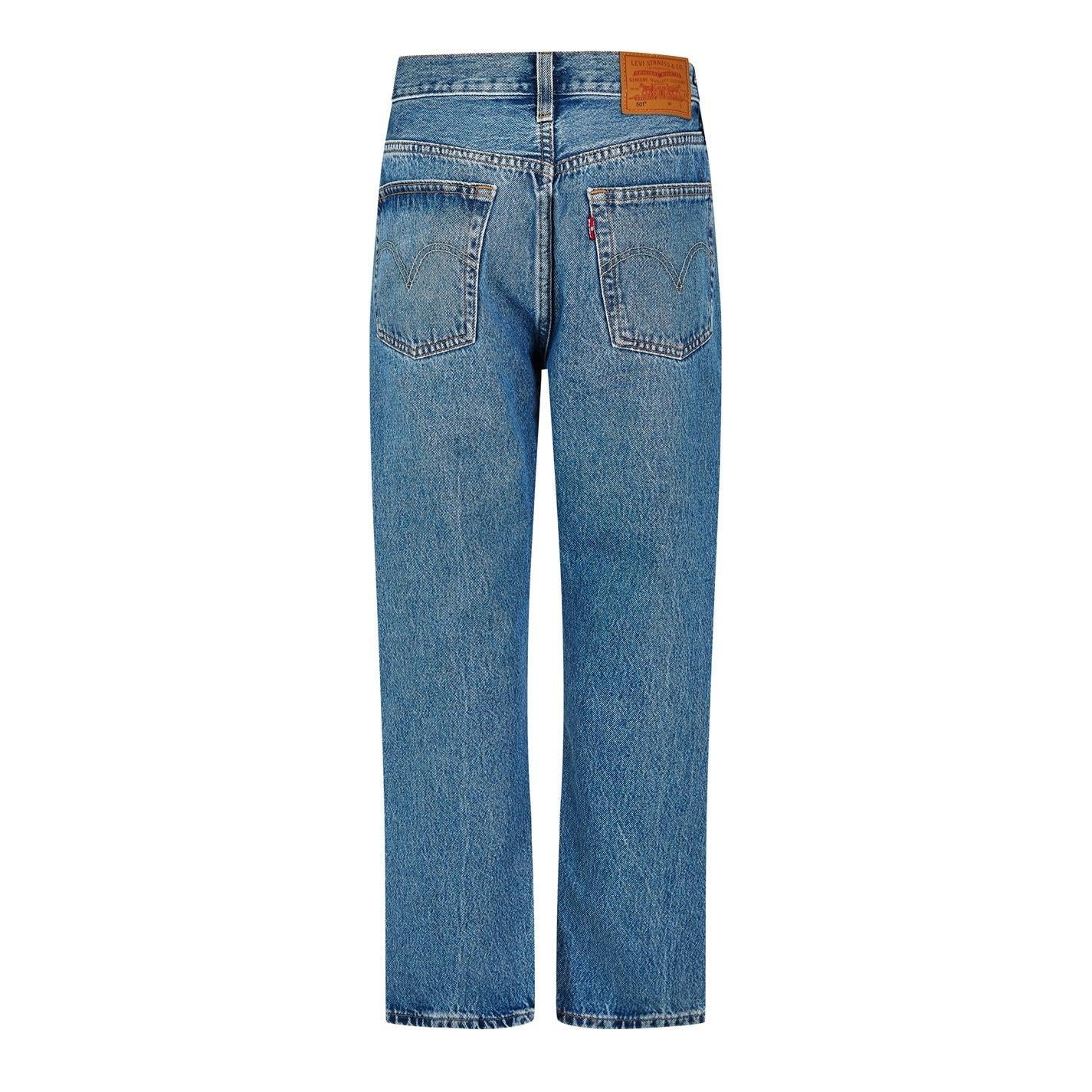 Must Be Mine - Back - Levis Womens-Ladies 501 Straight Leg Ankle Grazer Jeans