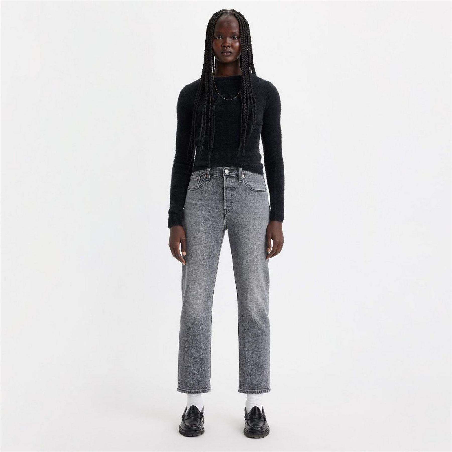 Hit The Road - Side - Levis Womens-Ladies 501 Straight Leg Ankle Grazer Jeans