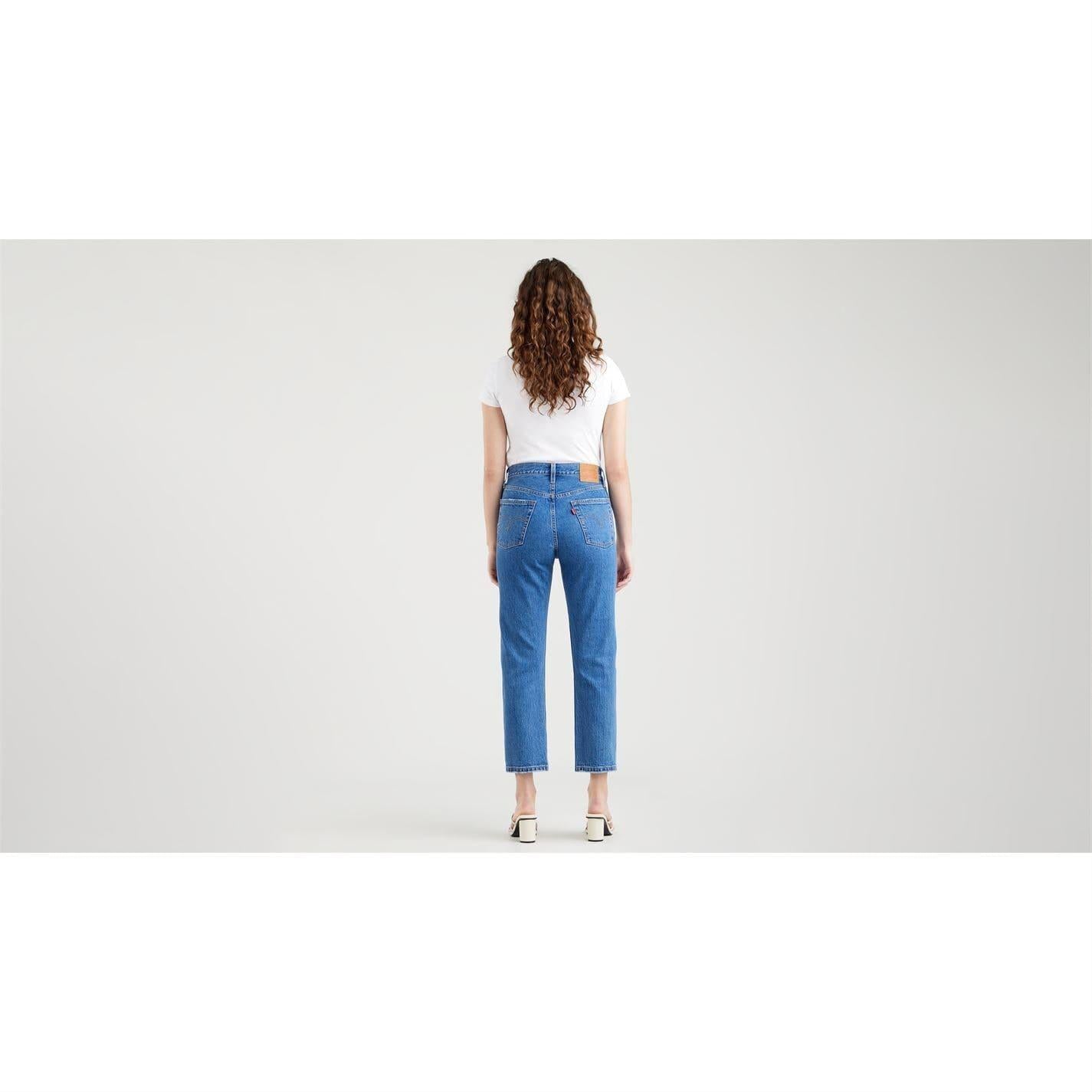 Jazz Pop - Back - Levis Womens-Ladies 501 Straight Leg Ankle Grazer Jeans
