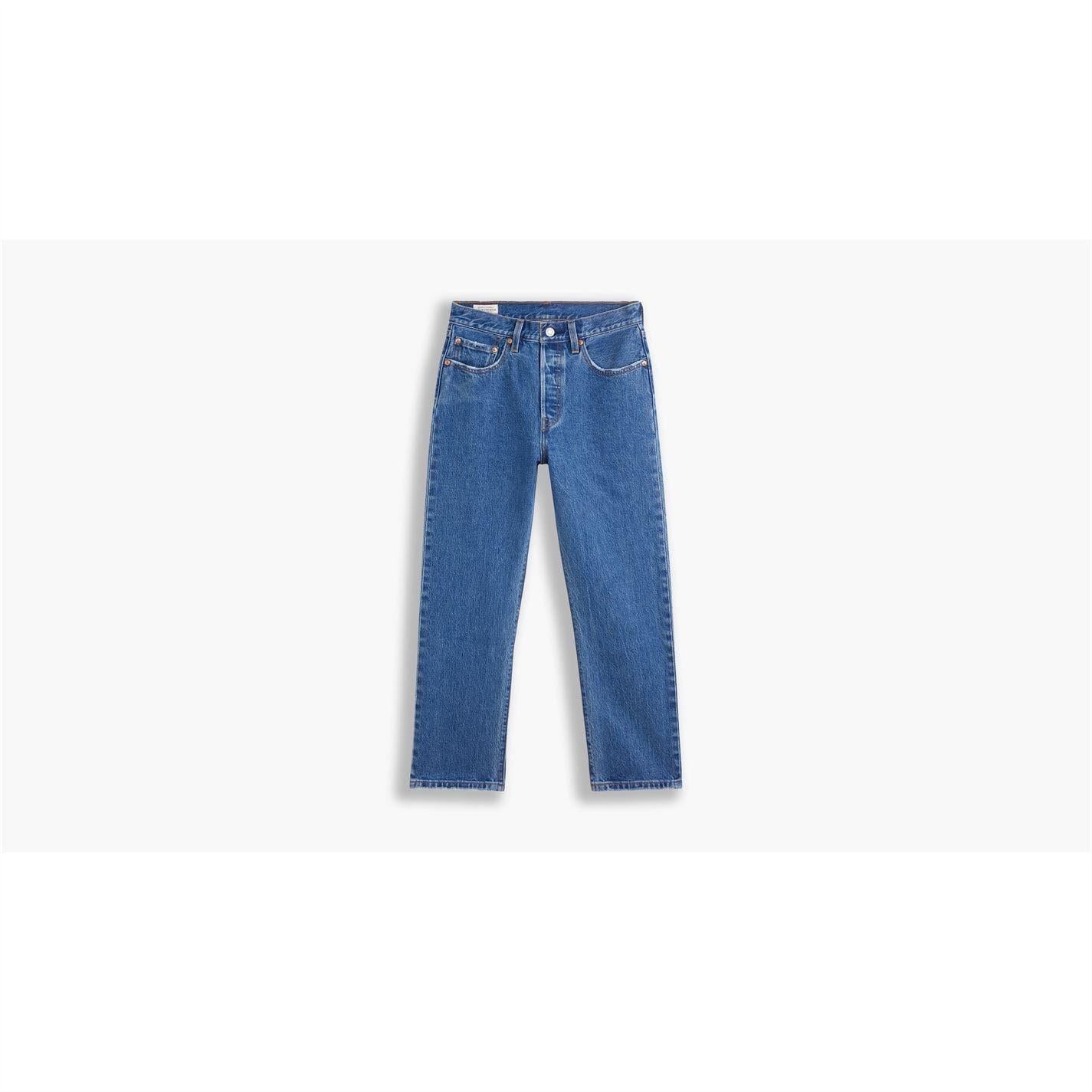 Jazz Pop - Pack Shot - Levis Womens-Ladies 501 Straight Leg Ankle Grazer Jeans