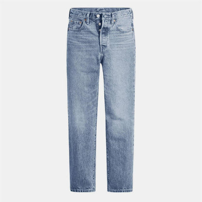 Oxnard Athens - Front - Levis Womens-Ladies 501 Straight Leg Ankle Grazer Jeans