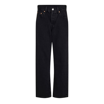 Lunar Black - Front - Levis Womens-Ladies 501 Straight Leg Ankle Grazer Jeans