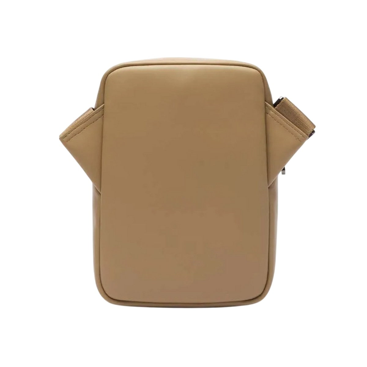 Beige - Back - Lacoste Monogram Leather Satchel