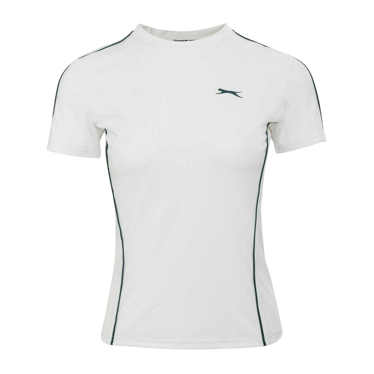 White - Front - Slazenger Womens-Ladies Contrast Detail Tennis T-Shirt