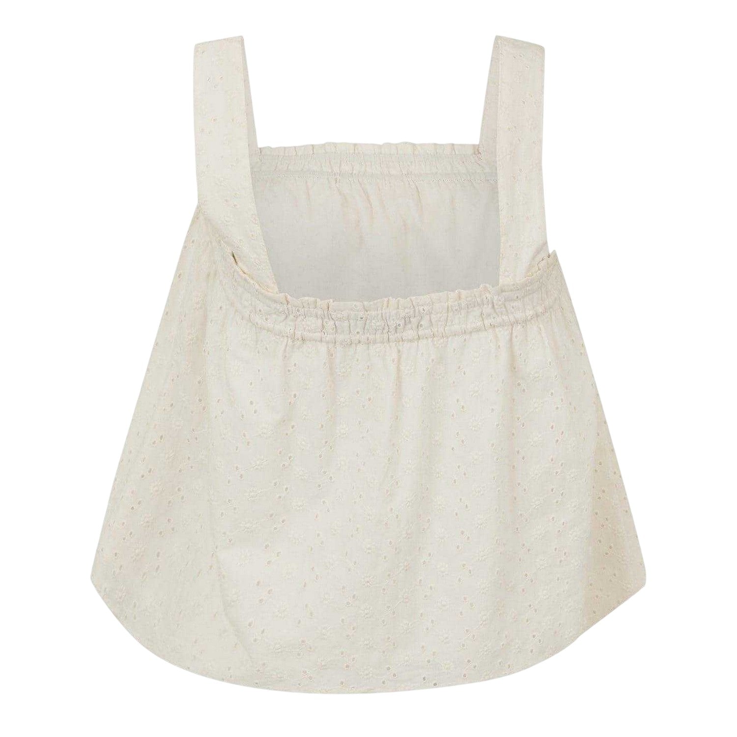 Vintage White - Back - Jack Wills Womens-Ladies Broderie Cotton Shirred Top