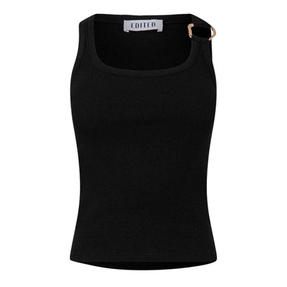 Black - Front - Edited Womens-Ladies Charlotte Sleeveless Vest Top