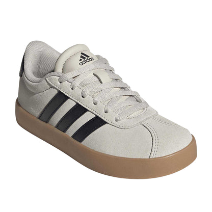 Alumina - Side - Adidas Childrens-Kids VL Court 3.0 Leather Trainers