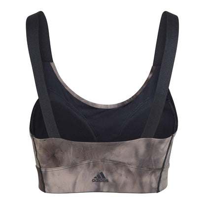 Natural - Back - Adidas Womens-Ladies Yoga Studio Sports Bra