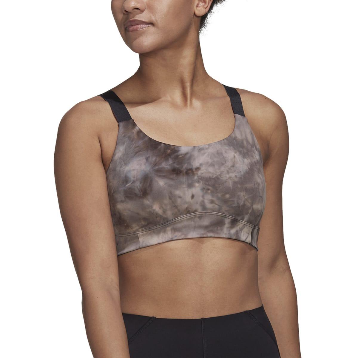 Natural - Side - Adidas Womens-Ladies Yoga Studio Sports Bra