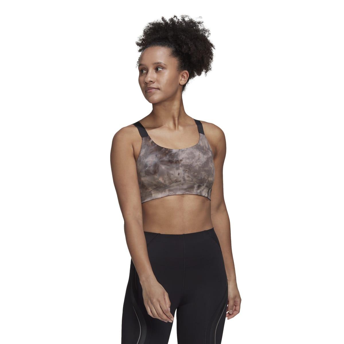 Natural - Lifestyle - Adidas Womens-Ladies Yoga Studio Sports Bra