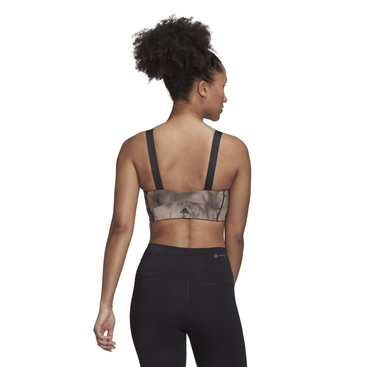 Natural - Pack Shot - Adidas Womens-Ladies Yoga Studio Sports Bra