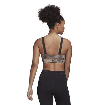 Natural - Pack Shot - Adidas Womens-Ladies Yoga Studio Sports Bra