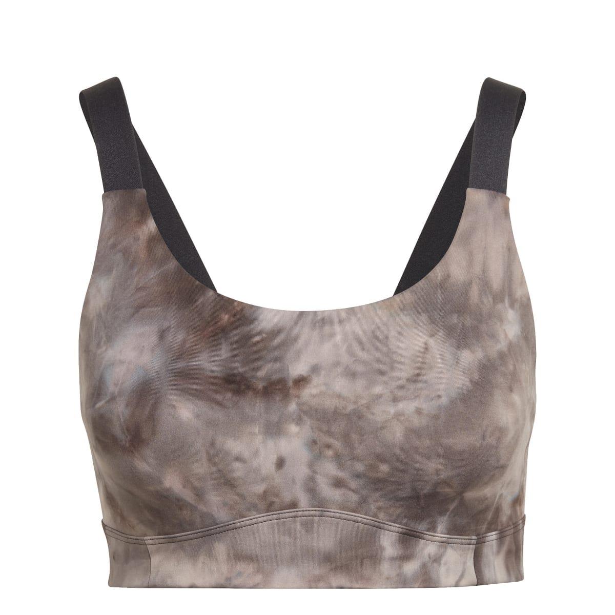 Natural - Front - Adidas Womens-Ladies Yoga Studio Sports Bra