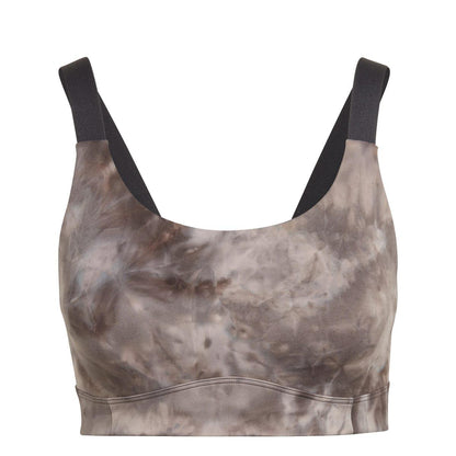Natural - Front - Adidas Womens-Ladies Yoga Studio Sports Bra