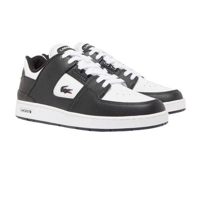 Black-White - Pack Shot - Lacoste Unisex Adult Court Cage Leather Trainers
