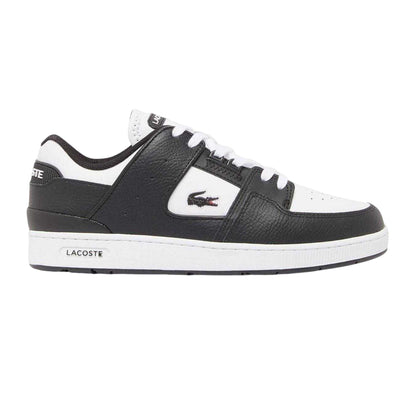 Black-White - Front - Lacoste Unisex Adult Court Cage Leather Trainers