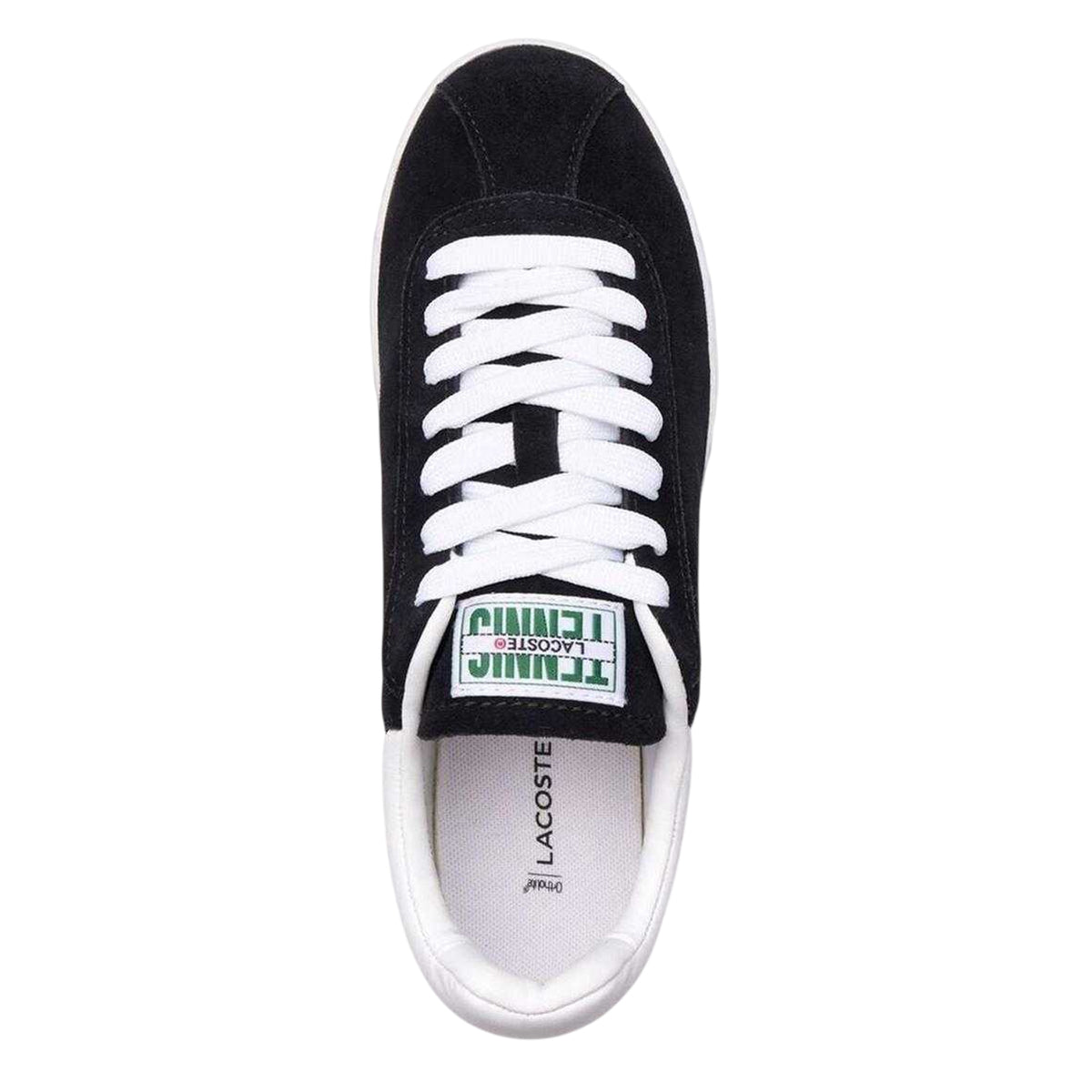 Black-White - Lifestyle - Lacoste Womens-Ladies Baseshot Suede Trainers
