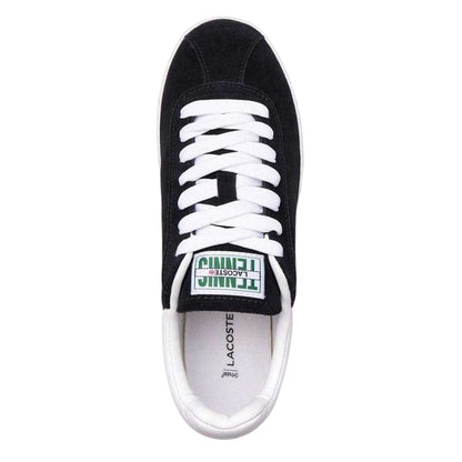 Black-White - Lifestyle - Lacoste Womens-Ladies Baseshot Suede Trainers