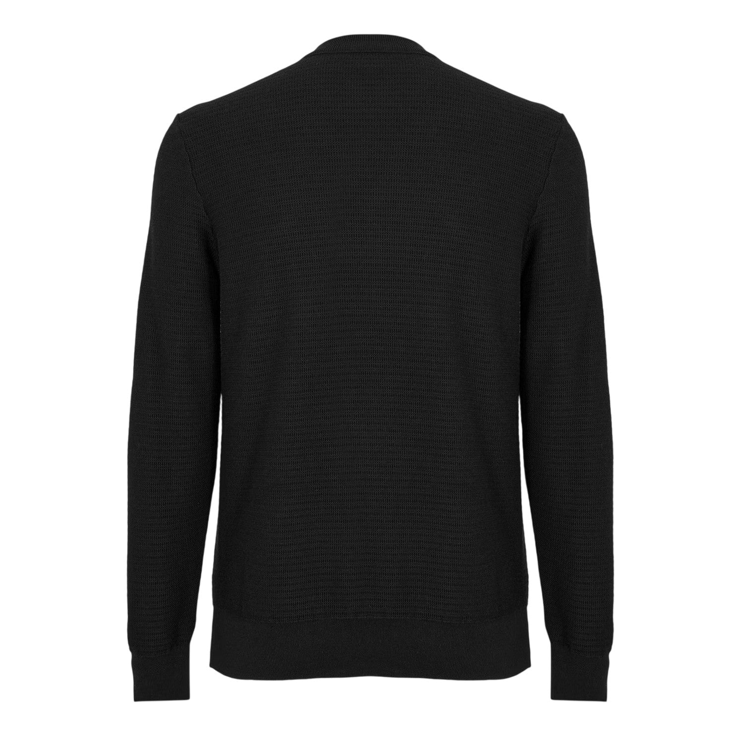 Black - Back - Boss Mens Anion Cotton Cashmere Jumper