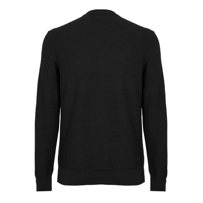 Black - Back - Boss Mens Anion Cotton Cashmere Jumper