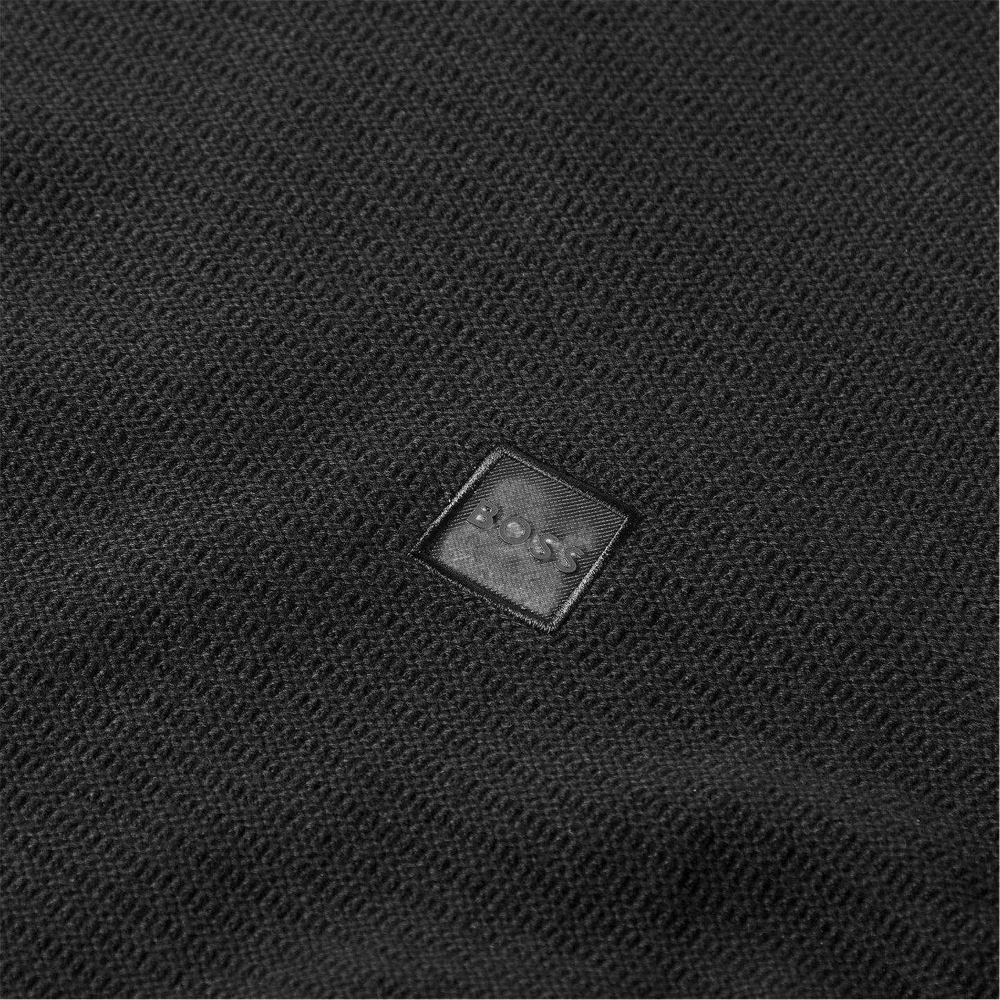 Black - Side - Boss Mens Anion Cotton Cashmere Jumper