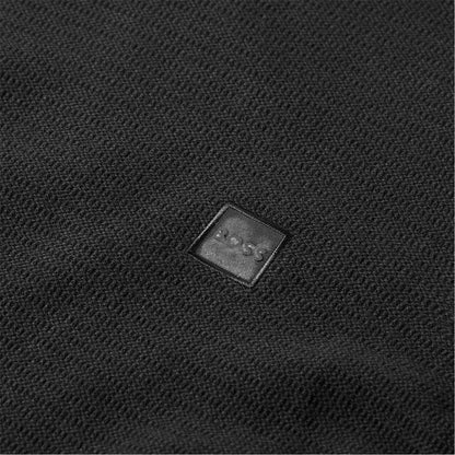 Black - Side - Boss Mens Anion Cotton Cashmere Jumper