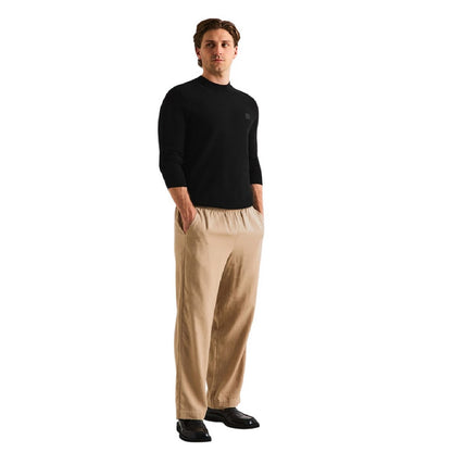 Black - Lifestyle - Boss Mens Anion Cotton Cashmere Jumper