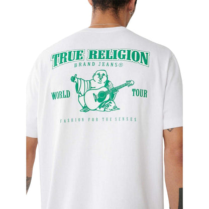 Optic White - Back - True Religion Mens Heritage Back Print T-Shirt