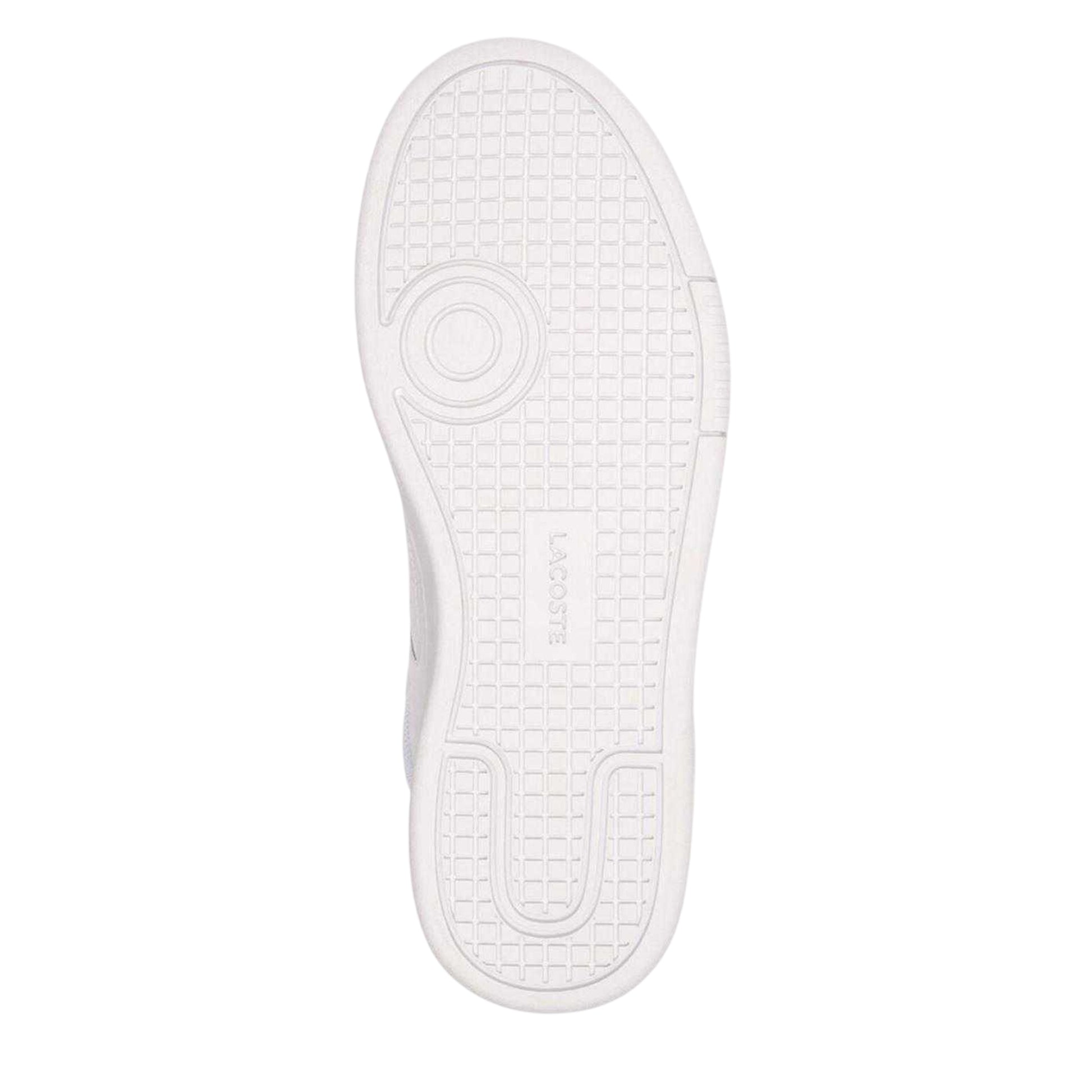 White-Gold - Pack Shot - Lacoste Womens-Ladies Lineset Leather Flat Trainers