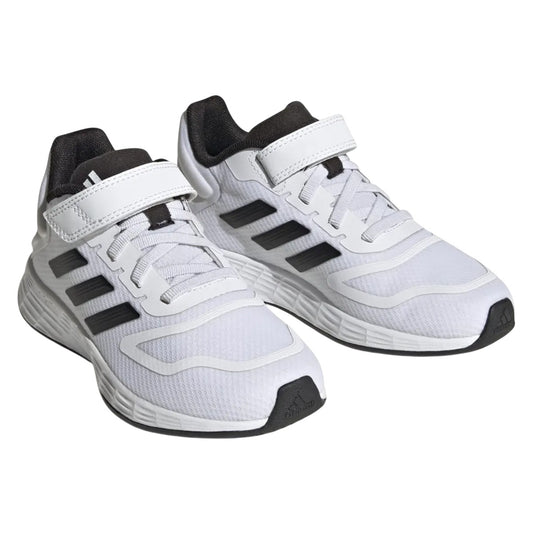 White-Black - Front - Adidas Childrens-Kids Duramo 10 Running Shoes
