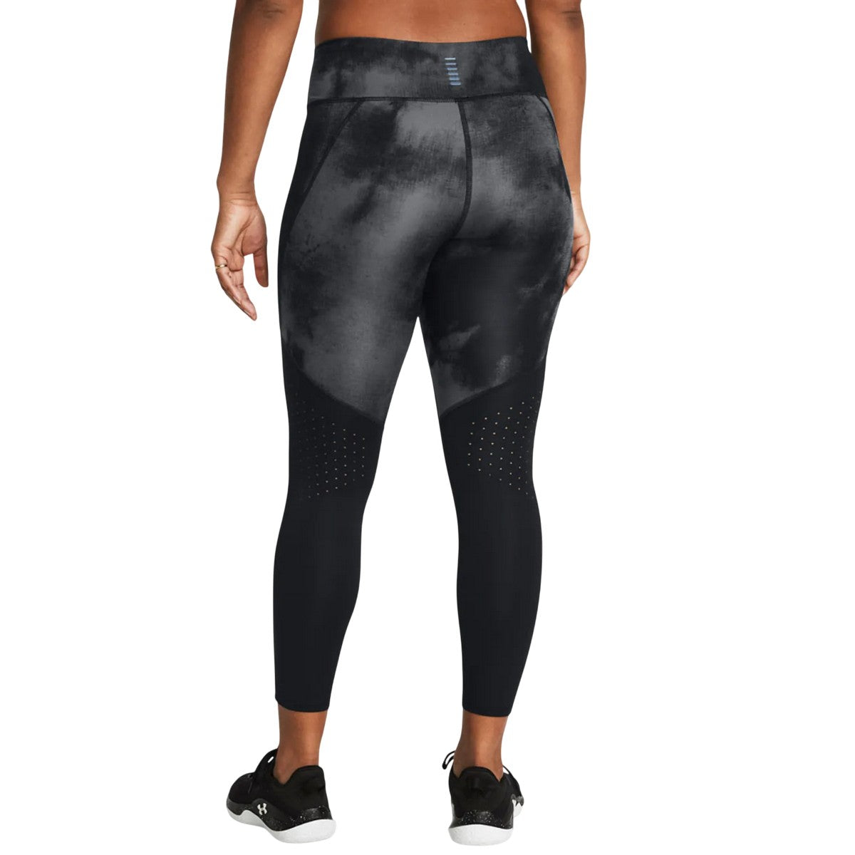 Black - Back - Under Armour Womens-Ladies Launch Printed Leggings