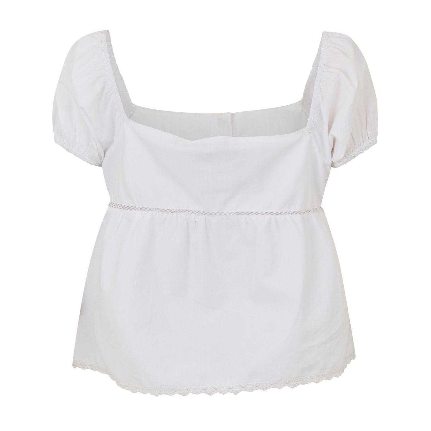 Bright White - Back - Jack Wills Womens-Ladies Embroidered Top