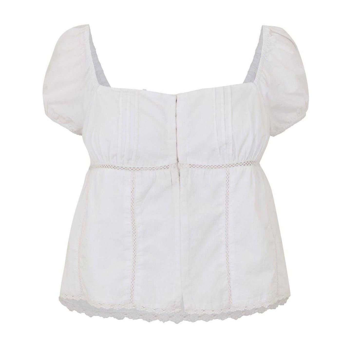 Bright White - Front - Jack Wills Womens-Ladies Embroidered Top