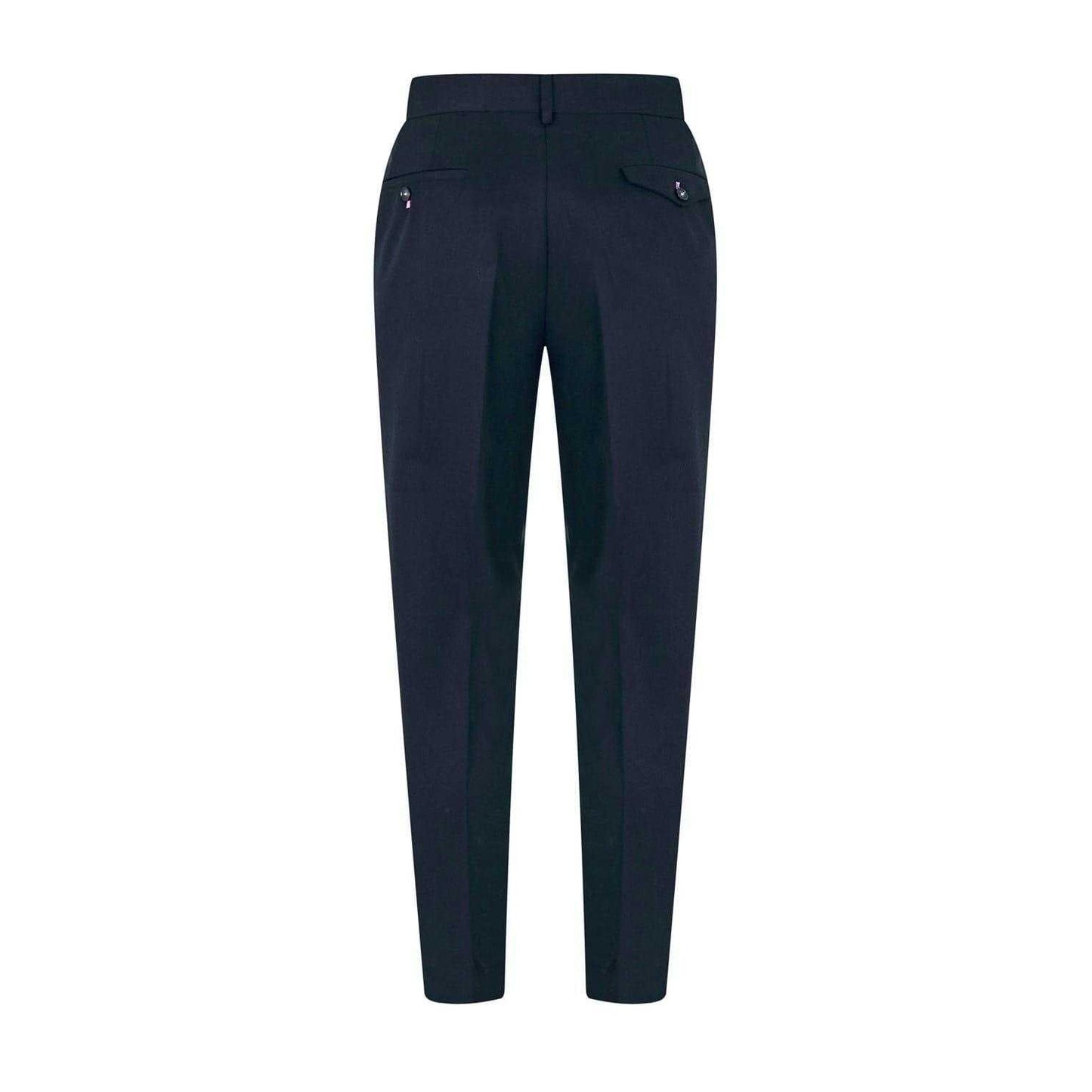 Navy - Back - Twisted Tailor Mens Formal Trousers