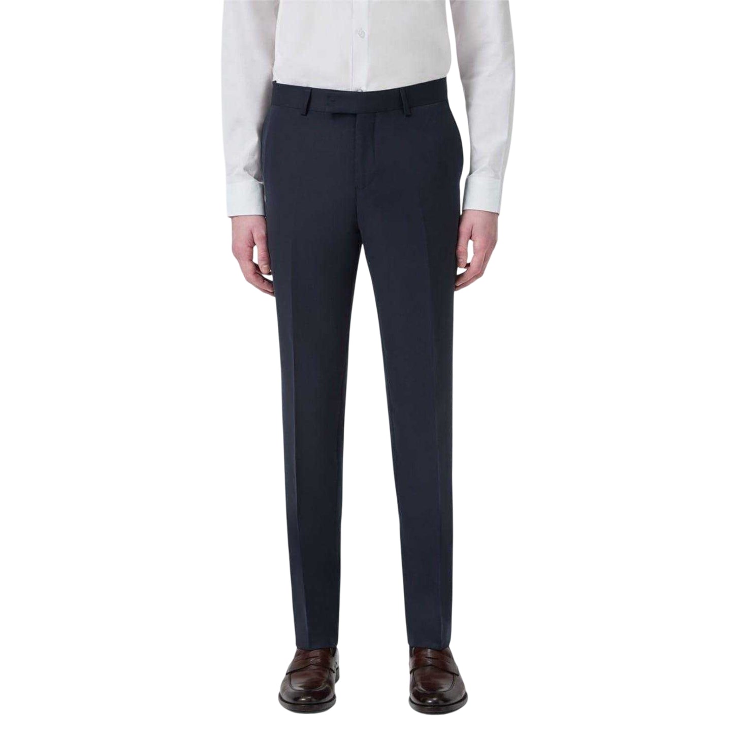 Navy - Side - Twisted Tailor Mens Formal Trousers
