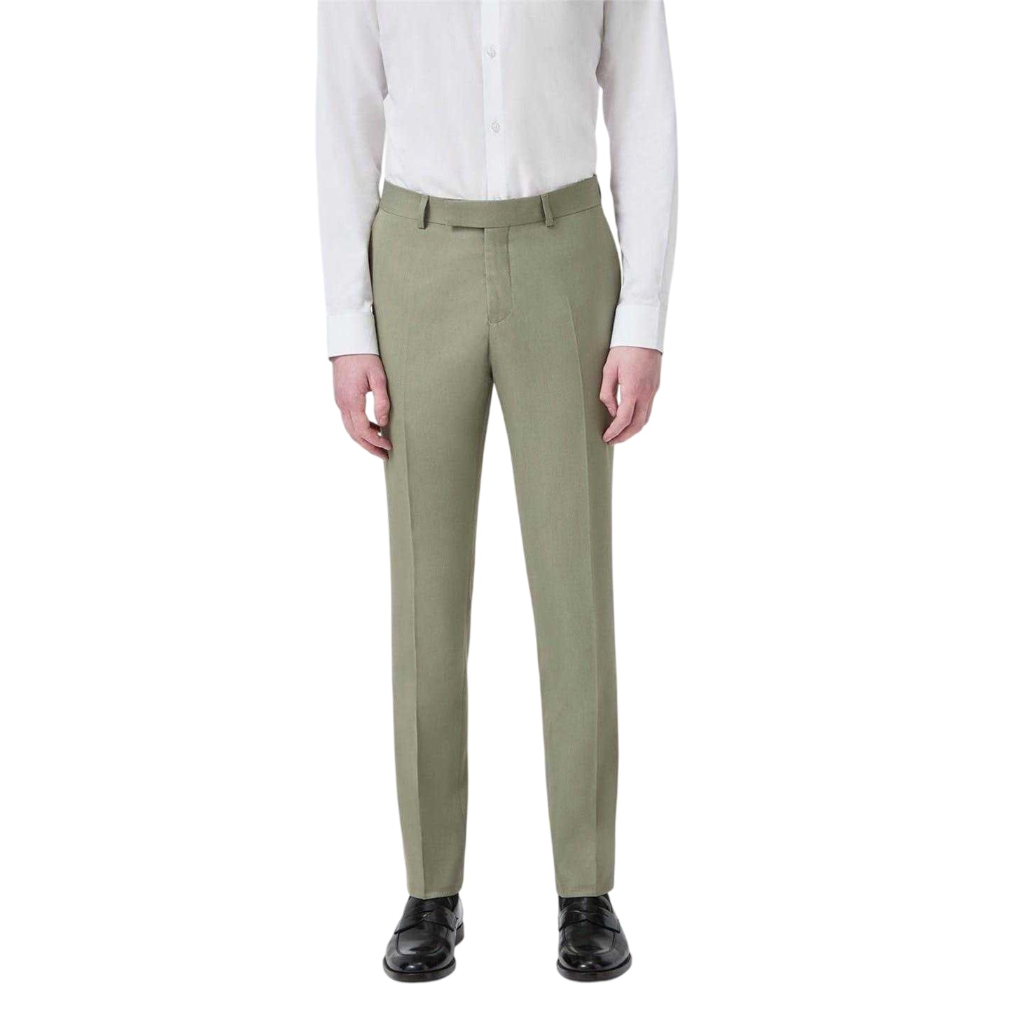 Khaki Green - Front - Twisted Tailor Mens Formal Trousers