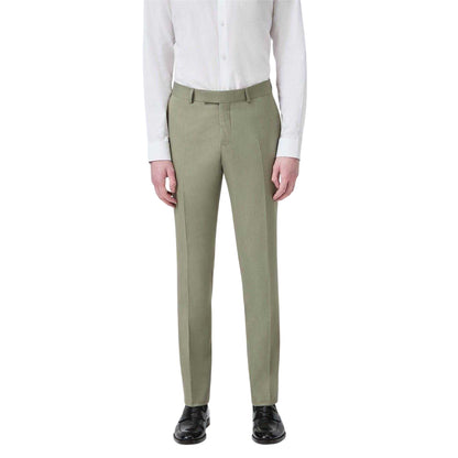 Khaki Green - Front - Twisted Tailor Mens Formal Trousers