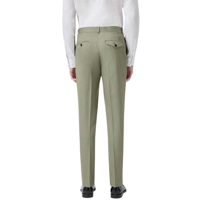 Khaki Green - Back - Twisted Tailor Mens Formal Trousers