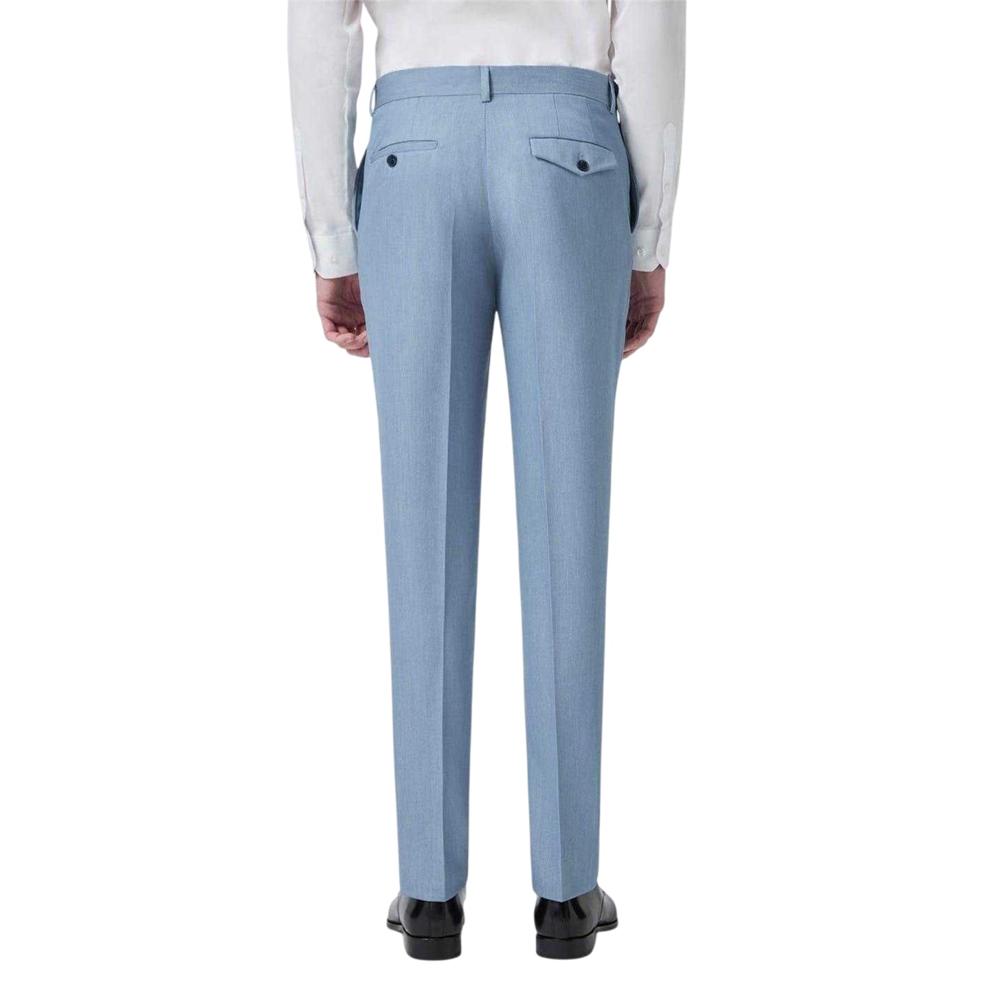 Light Blue - Back - Twisted Tailor Mens Formal Trousers