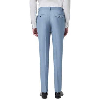 Light Blue - Back - Twisted Tailor Mens Formal Trousers